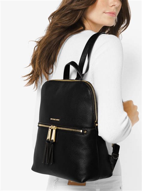 michael kors backpack black leather